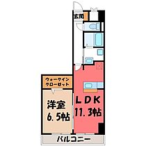 栃木県宇都宮市台新田町（賃貸マンション1LDK・6階・45.28㎡） その2