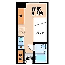 栃木県宇都宮市河原町（賃貸マンション1R・5階・15.12㎡） その2