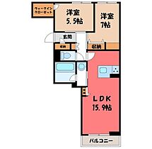 栃木県宇都宮市鶴田町（賃貸マンション2LDK・1階・66.70㎡） その2