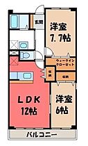 栃木県宇都宮市竹林町（賃貸マンション2LDK・4階・61.03㎡） その2