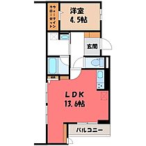 栃木県宇都宮市南大通り4丁目（賃貸アパート1LDK・3階・44.89㎡） その2