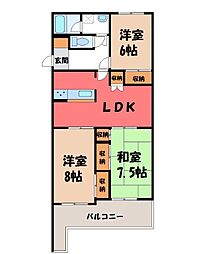東武宇都宮線 東武宇都宮駅 徒歩15分 3階/-