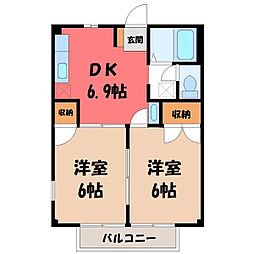 🉐敷金礼金0円！🉐ボヌール鬼怒 C