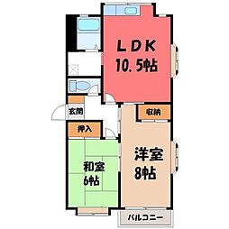 JR東北本線 雀宮駅 徒歩21分 1階/-