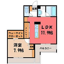 D-Radiante 1LDKの間取図画像