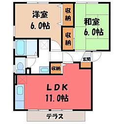 JR東北本線 雀宮駅 徒歩21分 1階/-