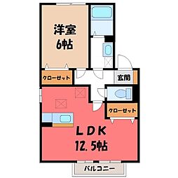 JR東北本線 宇都宮駅 バス20分 上御幸ヶ原南下車 徒歩4分 1階/-