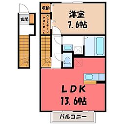 JR東北本線 岡本駅 徒歩23分 2階/-