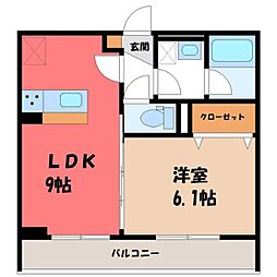 JR東北本線 石橋駅 バス11分 上三川病院前下車 徒歩13分 2階/-