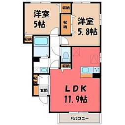 JR東北新幹線 宇都宮駅 バス31分 文星大学前下車 徒歩7分 1階/-