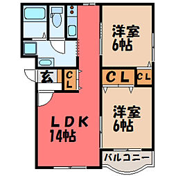 菊野屋弐番館 2階/-