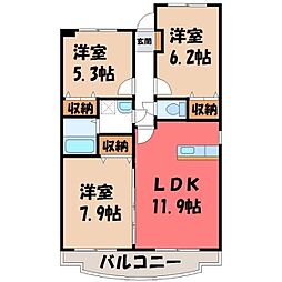 東武宇都宮線 東武宇都宮駅 徒歩32分