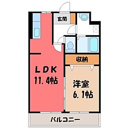 JR東北本線 雀宮駅 バス6分 雀宮南小学校下車 徒歩15分 2階/-