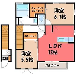 JR日光線 鹿沼駅 3.1km 2階/-