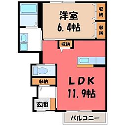 JR東北本線 宇都宮駅 バス30分 若草4丁目下車 徒歩5分 1階/-