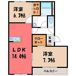 東武宇都宮線 西川田駅 徒歩9分 1階/-