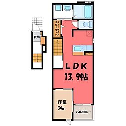 東武宇都宮線 東武宇都宮駅 徒歩33分 2階/-
