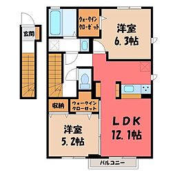 JR日光線 鹿沼駅 バス7分 千渡下車 徒歩1分