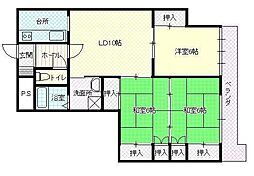 米本ビル 3SLDKの間取図画像