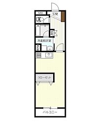 ホヤージュ ワンルームの間取図画像