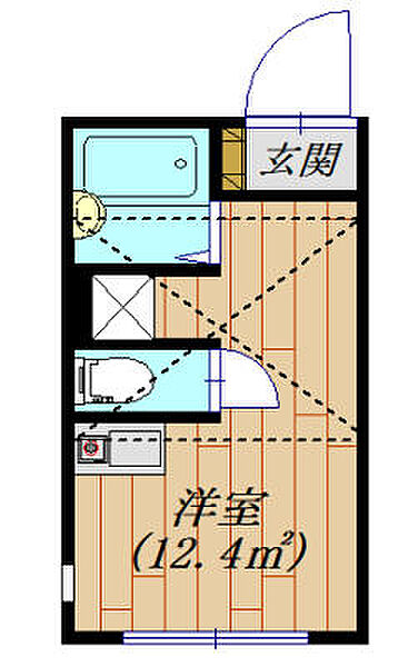 ＥＣＯＬＥ（エコール）　205号室 ｜神奈川県横浜市金沢区富岡西３丁目(賃貸アパート1R・2階・16.56㎡)の写真 その2