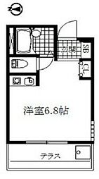 レジデンス原　3Ｄ号室 3階ワンルームの間取り