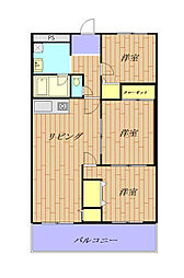 ズイコーハイツパート2 3LDKの間取図画像
