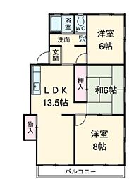 丸正マンション 3LDKの間取図画像