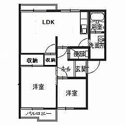 間取図画像 2LDK