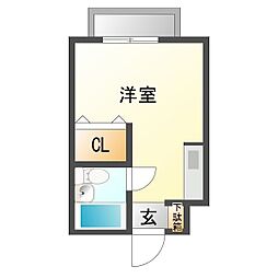 OMレジデンス姫路 ワンルームの間取図画像
