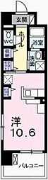 クレール姫路 ワンルームの間取図画像