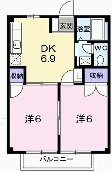 兵庫県姫路市田寺8丁目(賃貸アパート2DK・2階・40.04㎡)の写真 その2