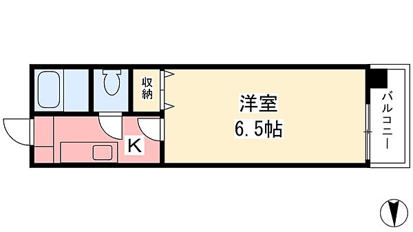 メゾン・ド・リセ ｜愛媛県松山市中村5丁目(賃貸マンション1K・5階・21.84㎡)の写真 その2