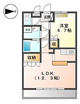 シェルハイツM  ｜ 愛媛県松山市今在家4丁目（賃貸アパート1LDK・1階・41.25㎡） その2