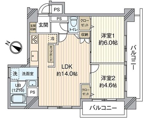 間取り 朝日プラザ立町 6階/601