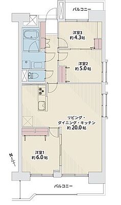 間取り ライオンズマンション原町 8階/806