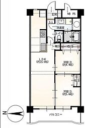 ライオンズマンション春日町 2LDKの間取図画像