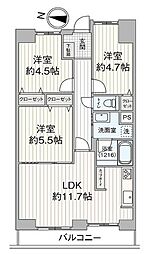 ライオンズマンション山手町 3LDKの間取図画像