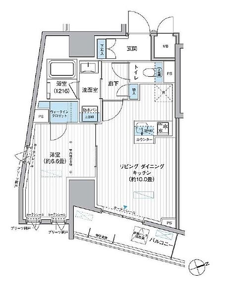 栖-すみか-浅草蔵前 501｜東京都台東区駒形１丁目(賃貸マンション1LDK・5階・42.49㎡)の写真 その2