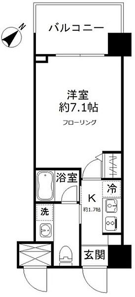 フォレシティ豊洲 803｜東京都江東区東雲１丁目(賃貸マンション1K・8階・22.45㎡)の写真 その2