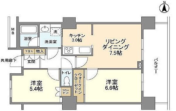 豊洲シエルタワー（TOYOSU CIEL TOWER） 2412｜東京都江東区豊洲５丁目(賃貸マンション2LDK・24階・56.62㎡)の写真 その2