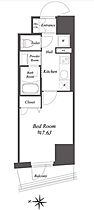 アルファプライム亀戸 1302 ｜ 東京都江東区亀戸７丁目9-12（賃貸マンション1K・13階・26.74㎡） その2