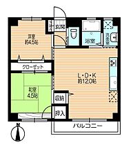 ハイネス東大島 201 ｜ 東京都江東区大島８丁目33-14（賃貸マンション2LDK・2階・42.00㎡） その2