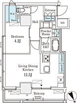 ベルファース八丁堀ウエスト 601 ｜ 東京都中央区八丁堀３丁目8-1（賃貸マンション1LDK・6階・40.48㎡） その2