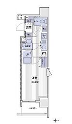 エスティメゾン大島 7階1Kの間取り