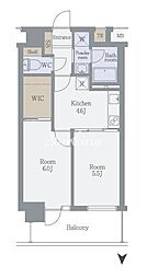 ライジングプレイス錦糸町二番館 502 5階2DKの間取り