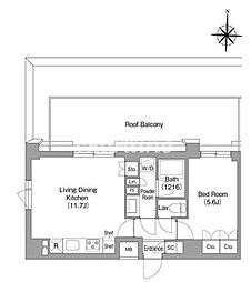BPRレジデンス大島 501 5階1LDKの間取り