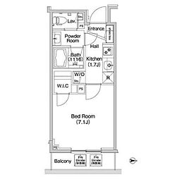 コンフォリア錦糸町 10階1Kの間取り