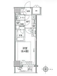 アイルイムーブル押上 7階1Kの間取り
