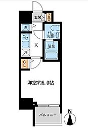 KDXレジデンス大島 2階1Kの間取り